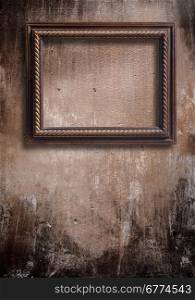 frame on a old wall background
