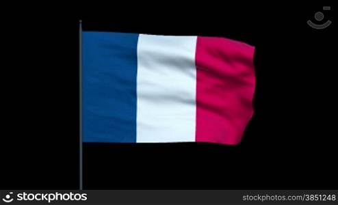 France Flag Waving, Seamless Loop