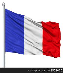 France national flag waving in the wind