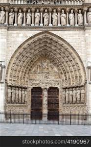 France. Paris. Notre-Dame doors.