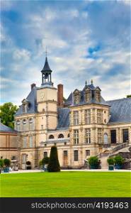 France. Park and a palace of Fontainebleau