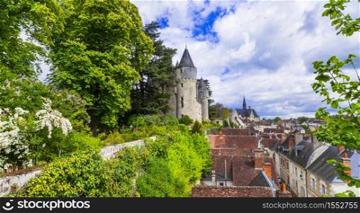 France tourism and travel. Beautiful castles and medieval villages of Loire valley - chateau de Montresor .. medieval castles of Loire Valley - Montresor. landmarks of France and historic monuments