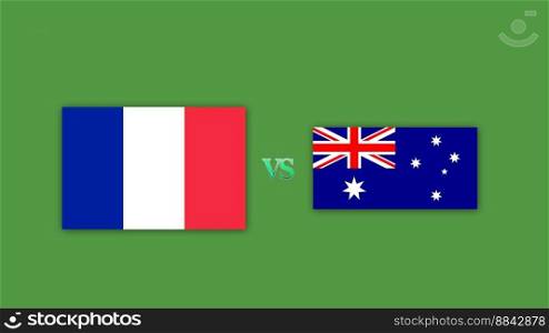 France vs Australia Football Match Design Element.. France vs Australia Football Match Design Element