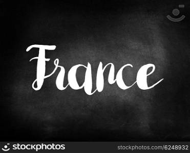France written on a blackboard
