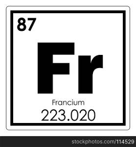 Francium chemical element periodic table science symbol