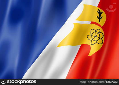 Franco Terreneuviens ethnic flag, America. 3D illustration. Franco Terreneuviens ethnic flag, America