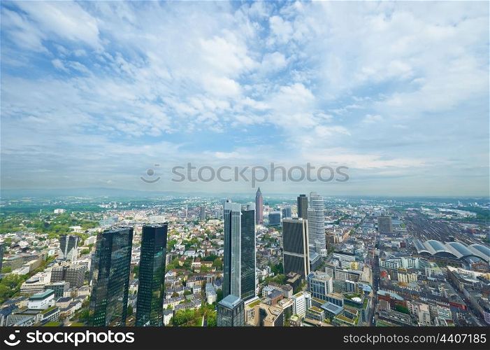 Frankfurt on Main cityscape, Germany. No brand names or copyright objects.