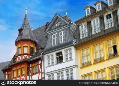 Frankfurt Romerberg square Old city Germany. Frankfurt Romerberg square Old city historic center in Germany