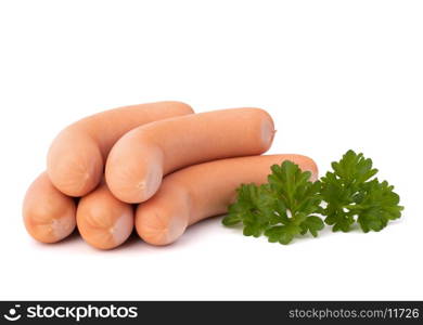 Frankfurter sausage isolated on white background