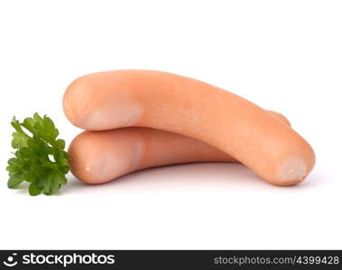 Frankfurter sausage isolated on white background