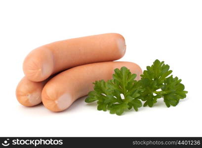 Frankfurter sausage isolated on white background