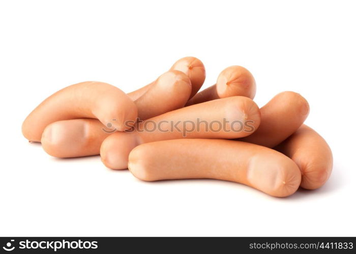 Frankfurter sausage isolated on white background