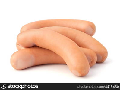 Frankfurter sausage isolated on white background