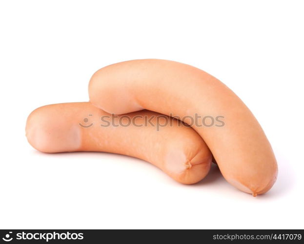 Frankfurter sausage isolated on white background