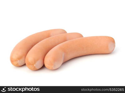 Frankfurter sausage isolated on white background