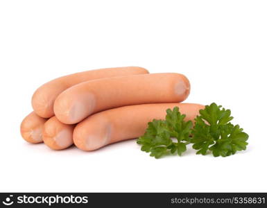 Frankfurter sausage isolated on white background