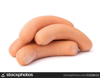 Frankfurter sausage isolated on white background