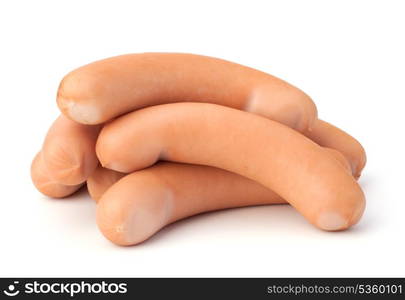 Frankfurter sausage isolated on white background