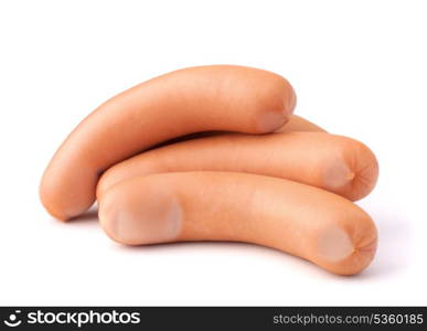 Frankfurter sausage isolated on white background