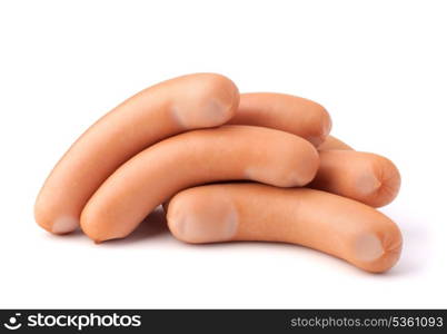 Frankfurter sausage isolated on white background