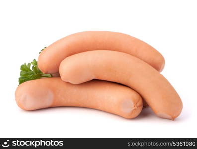 Frankfurter sausage isolated on white background