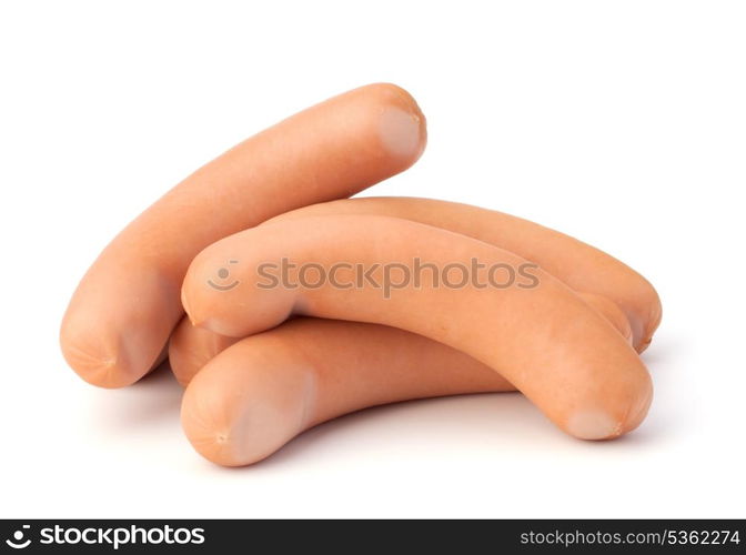 Frankfurter sausage isolated on white background