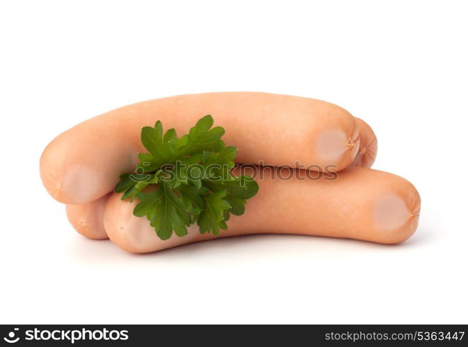 Frankfurter sausage isolated on white background