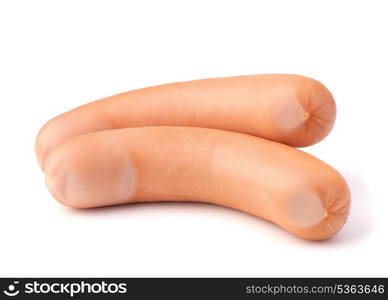 Frankfurter sausage isolated on white background