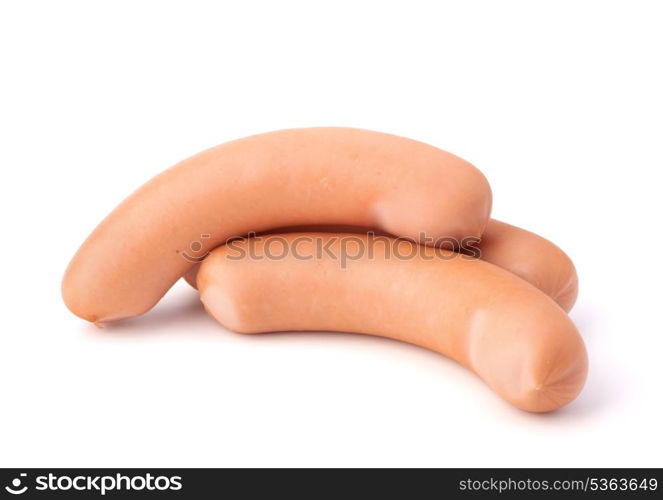 Frankfurter sausage isolated on white background