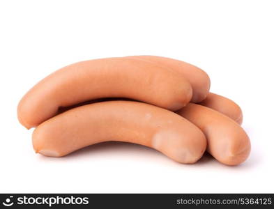 Frankfurter sausage isolated on white background