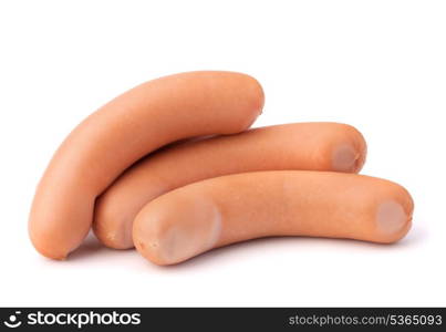 Frankfurter sausage isolated on white background