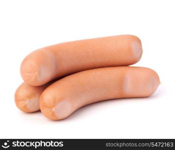 Frankfurter sausage isolated on white background