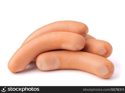 Frankfurter sausage isolated on white background