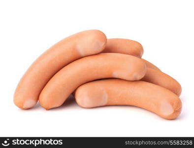 Frankfurter sausage isolated on white background