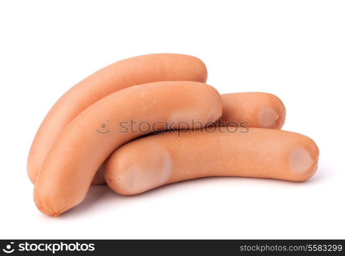 Frankfurter sausage isolated on white background