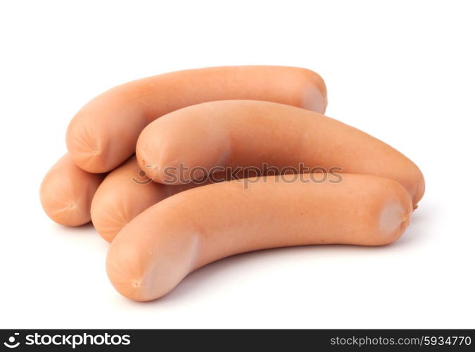 Frankfurter sausage isolated on white background