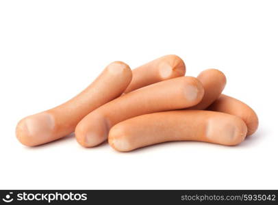 Frankfurter sausage isolated on white background