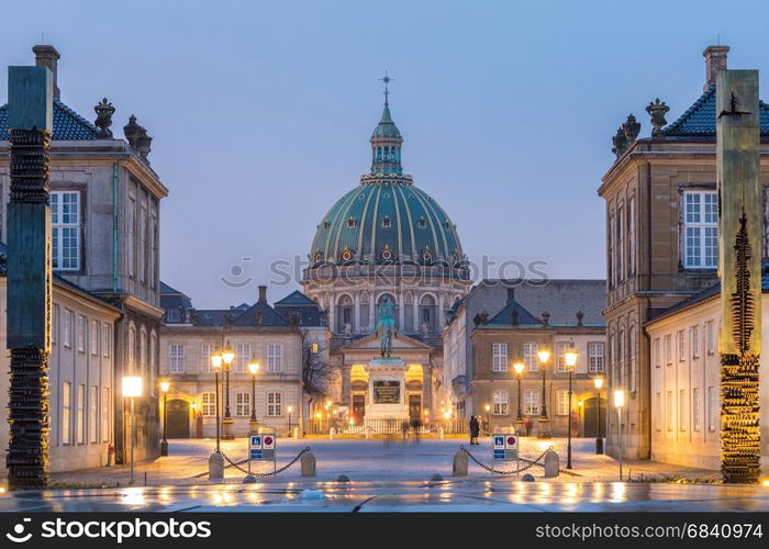 Frederik's Church at Copenhagen town square in Denmark