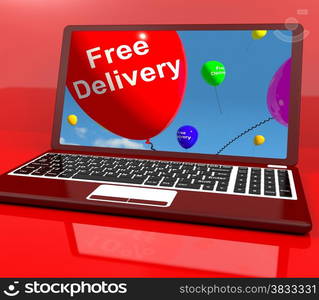 Free Delivery Balloons On Computer Shows No Charge Or Gratis To Deliver . Free Delivery Balloons On Computer Showing No Charge Or Gratis To Deliver