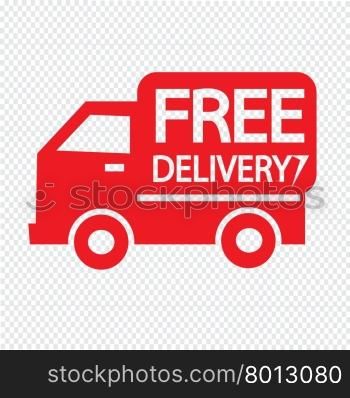 free delivery icon Illustration symbol design