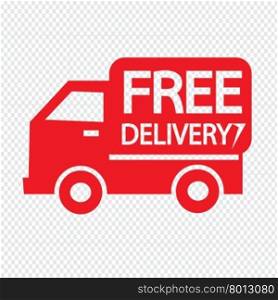 free delivery icon Illustration symbol design