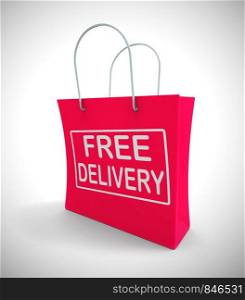 Free delivery of goods at no charge means nothing paid. Shipping price included in the selling amount - 3d illustration