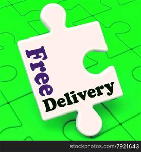 . Free Delivery Puzzle Showing No Charge Or Gratis To Deliver