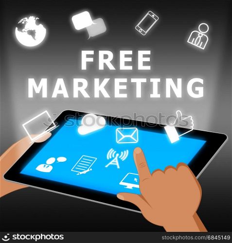 Free Marketing Represents Biz E-Marketing 3d Illustration