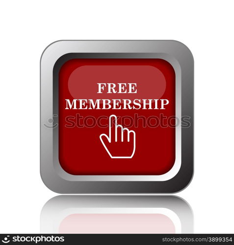 Free membership icon. Internet button on white background