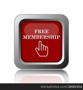 Free membership icon. Internet button on white background