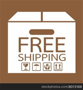 Free Shipping Box icon Illustration symbol design