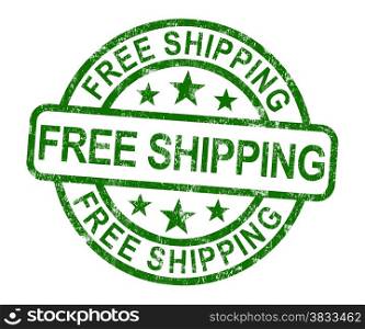Free Shipping Stamp Showing No Charge Or Gratis To Deliver. Free Shipping Stamp Shows No Charge Or Gratis To Deliver