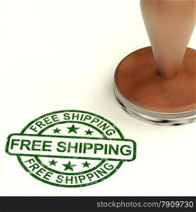 Free Shipping Stamp Shows No Charge Or Gratis To Deliver. Free Shipping Stamp Showing No Charge Or Gratis To Deliver