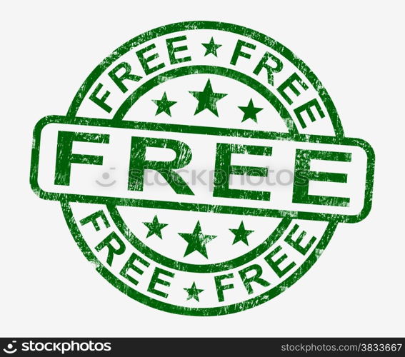 Free Stamp Showing Freebie and Promo. Free Stamp Showing Freebie and Promos